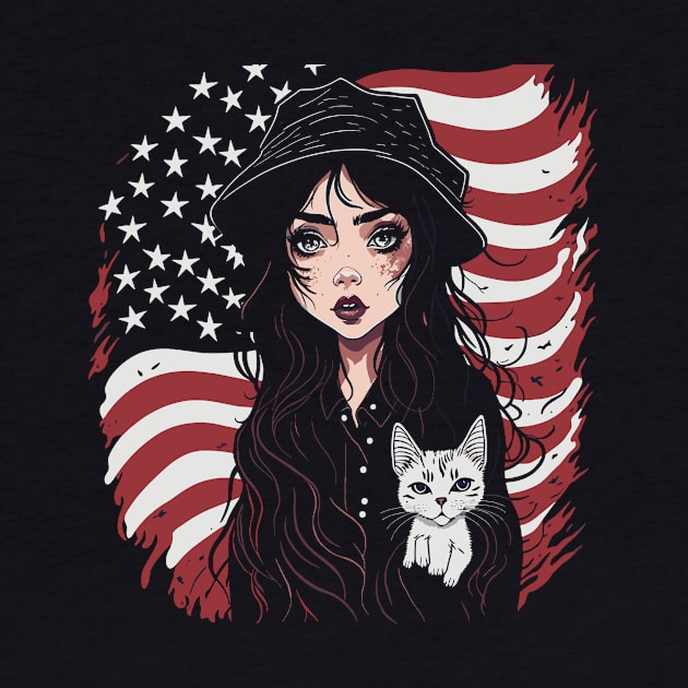 Patriotic Cat Mother by By_Russso